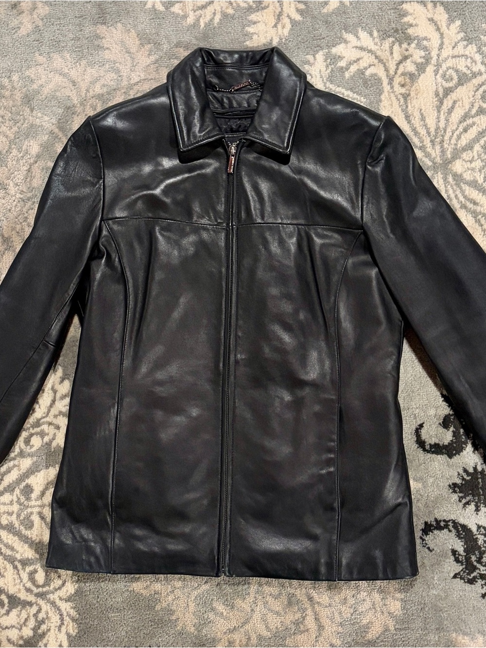 VINTAGE WILSONS LEATHER PELLE STUDIO BLACK COAT WOMEN'S SIZE S EUC